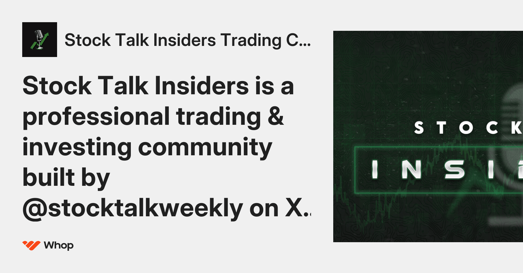 Stock Talk Insiders Screenshot
