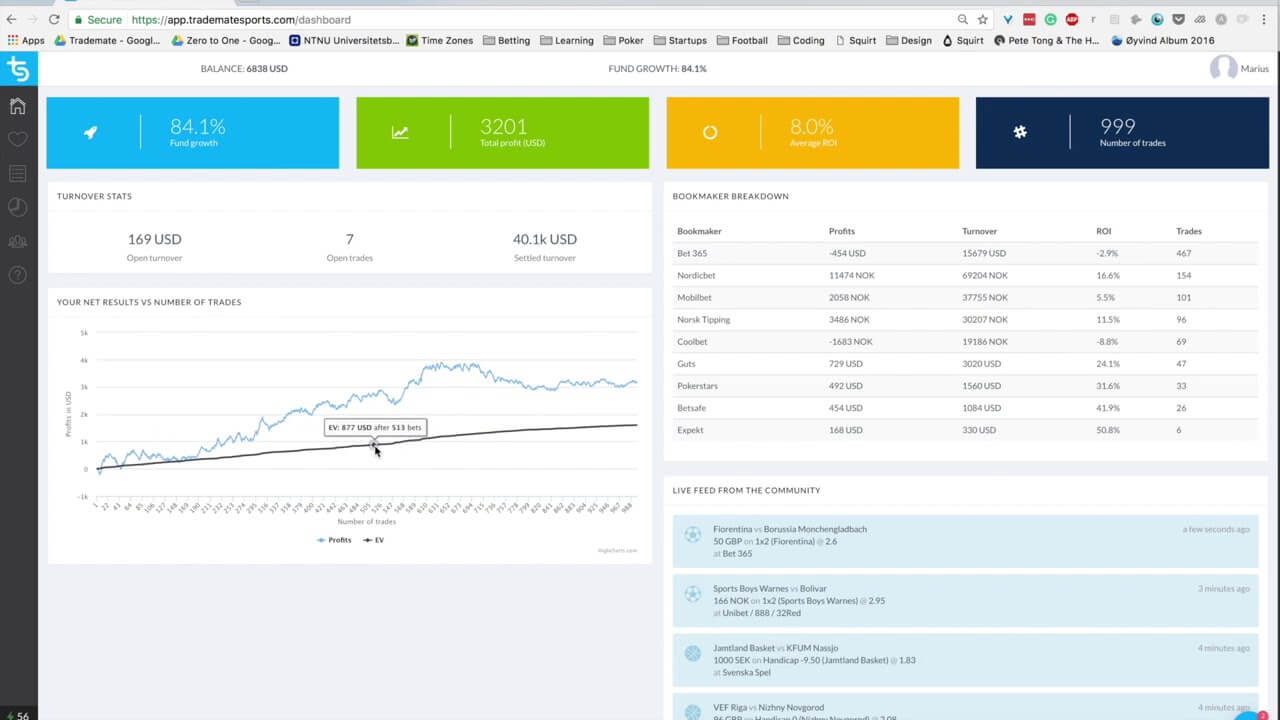 Trademate Sports Screenshot