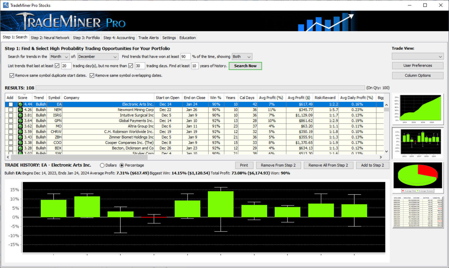 TradeMiner Screenshot