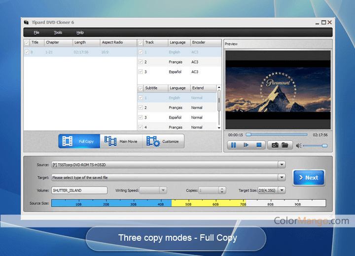 Tipard DVD Cloner Screenshot