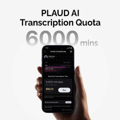 PLAUD AI トランスクリプションクォータ (6000分)