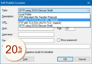 Secure FTP Extension for WYSIWYG Web Builder割引クーポンコード