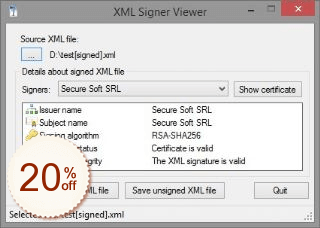 XML Signer割引クーポンコード