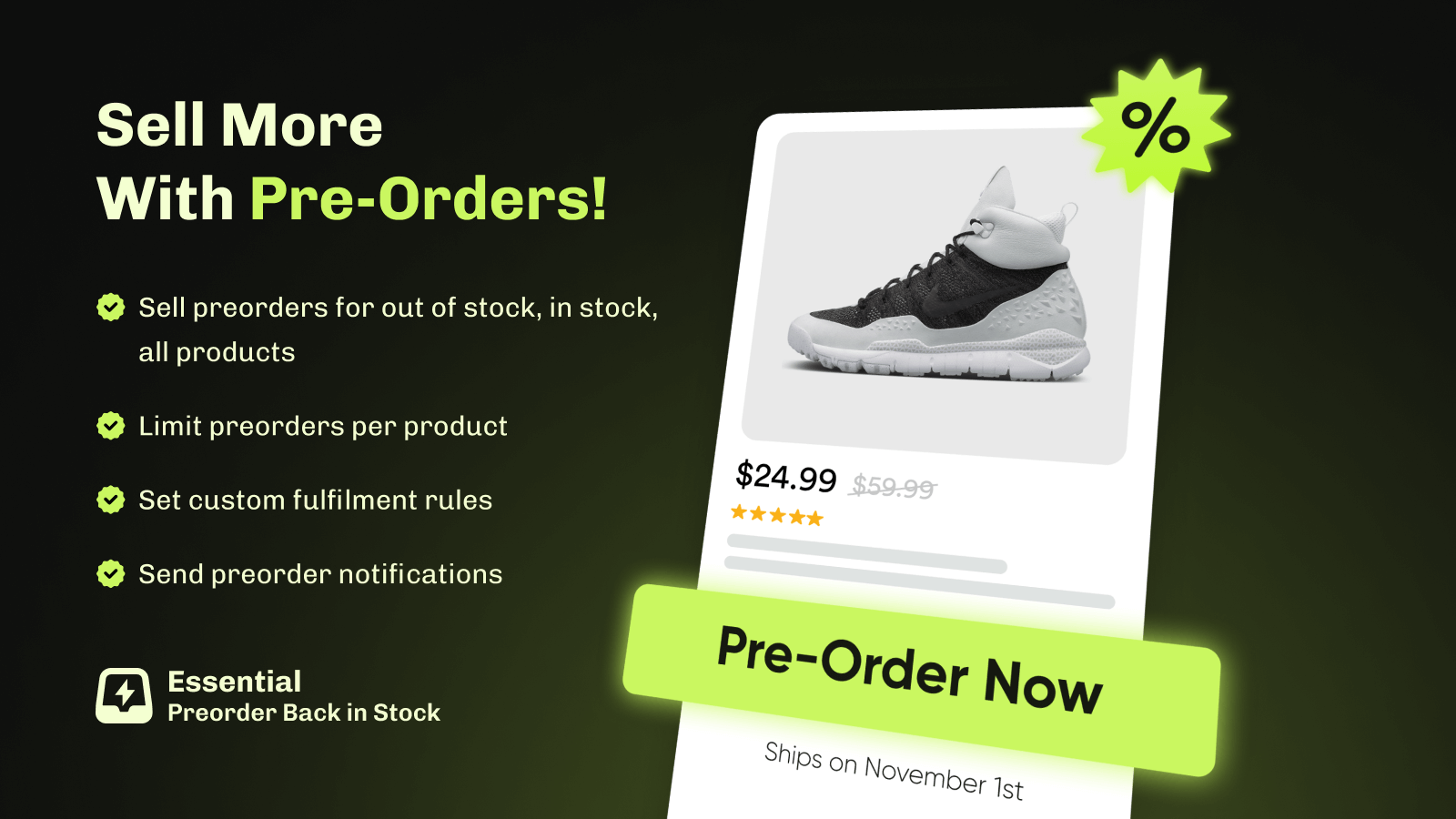 Essent Preorder Back in Stock Screenshot