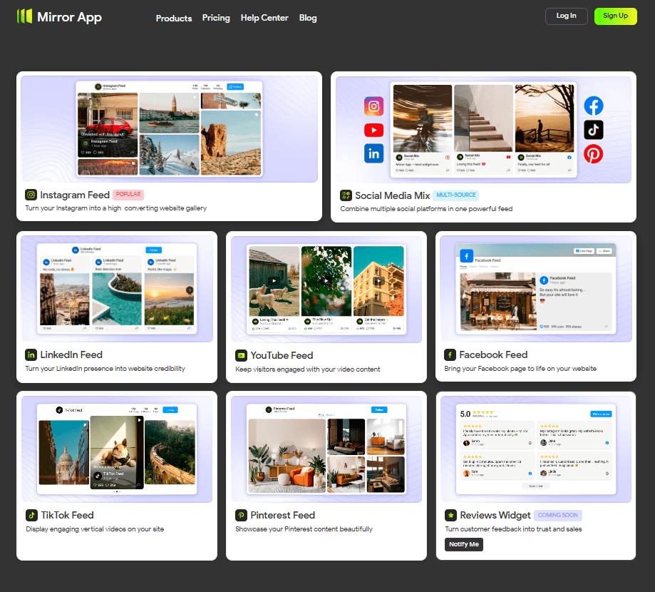 Mirror App Screenshot