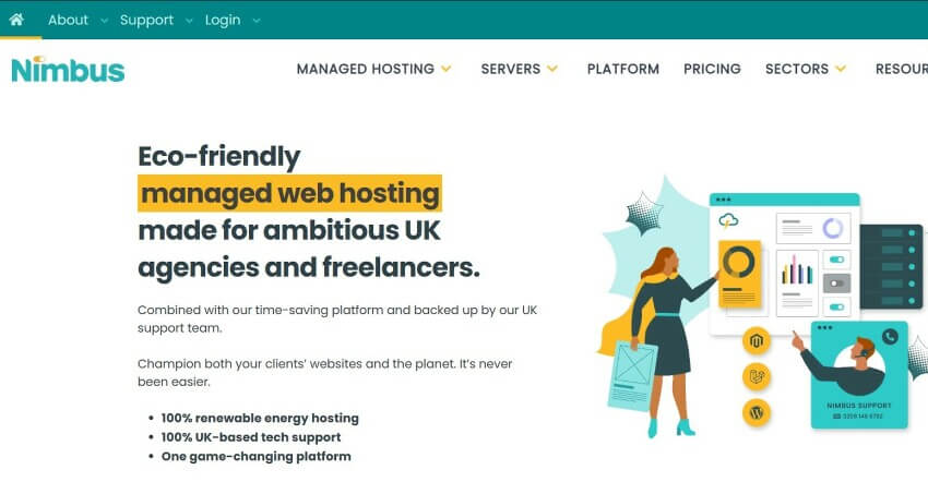 Nimbus Hosting Screenshot