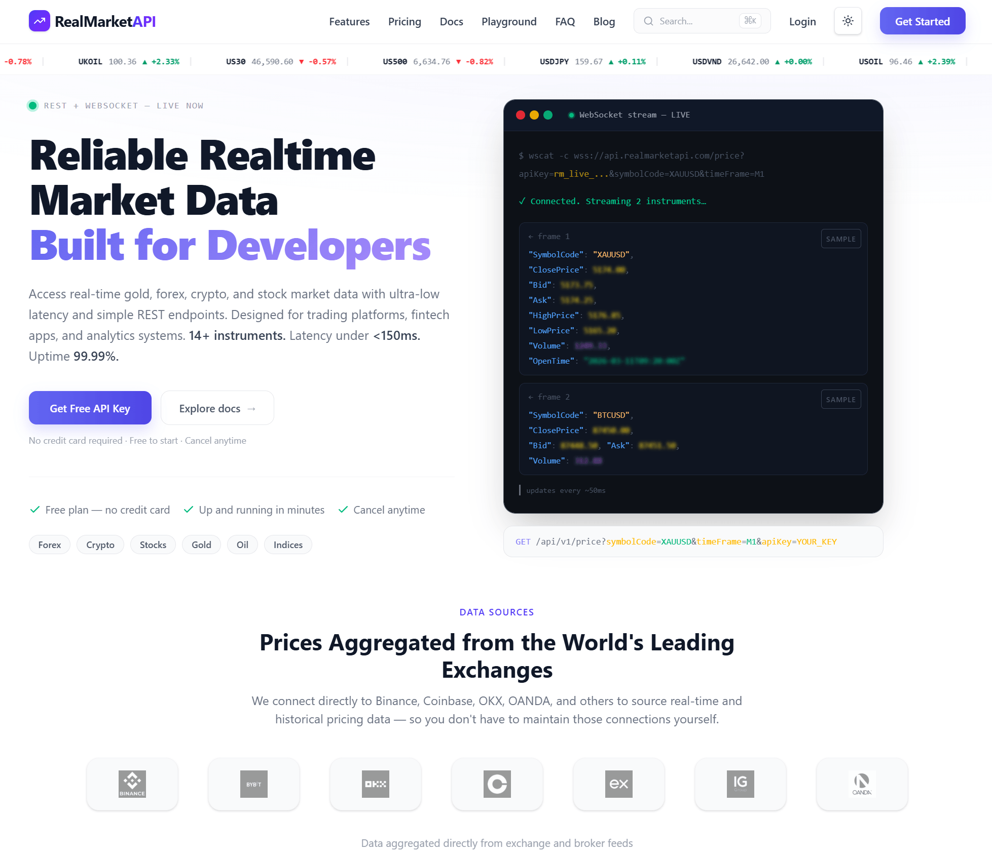 RealMarketAPI Screenshot