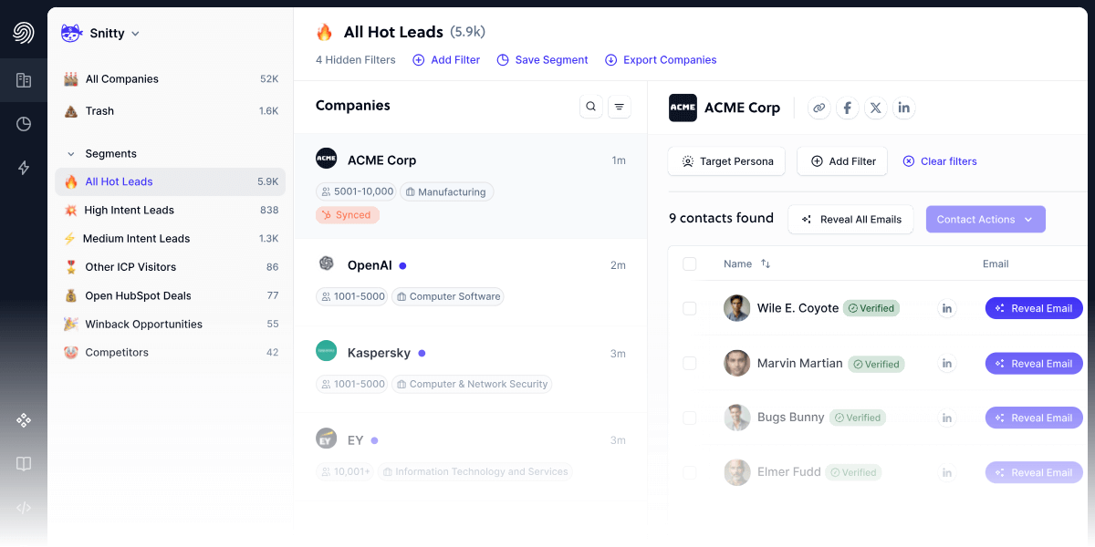 Snitcher Screenshot