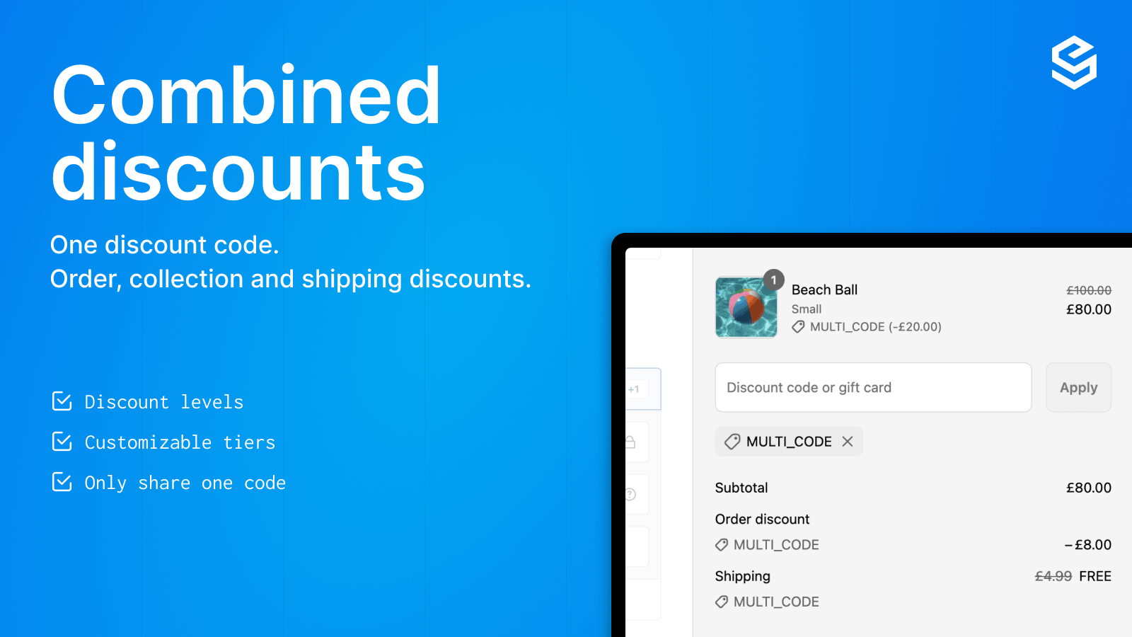 Stackable Discounts Screenshot