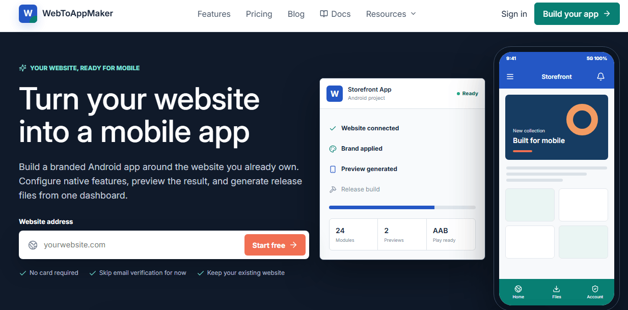 WebToAppMaker Screenshot