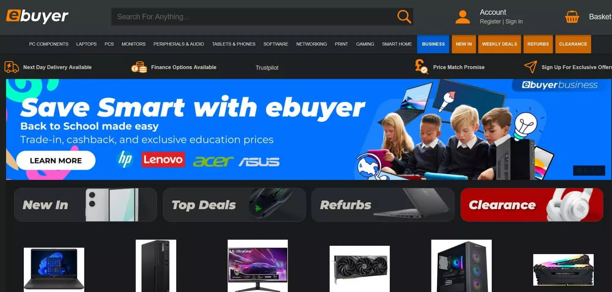 Ebuyer Screenshot