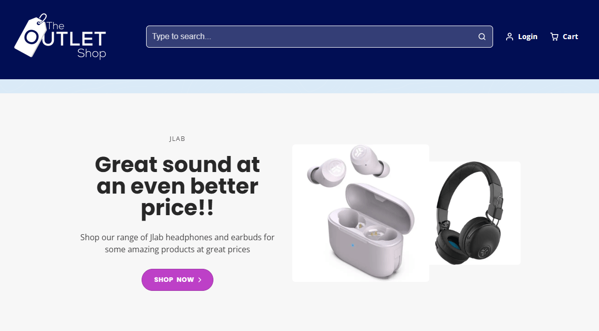 The Outlet Shop Screenshot