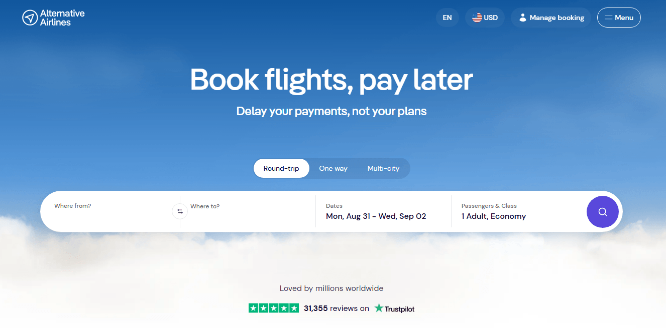 Alternative Airlines Screenshot