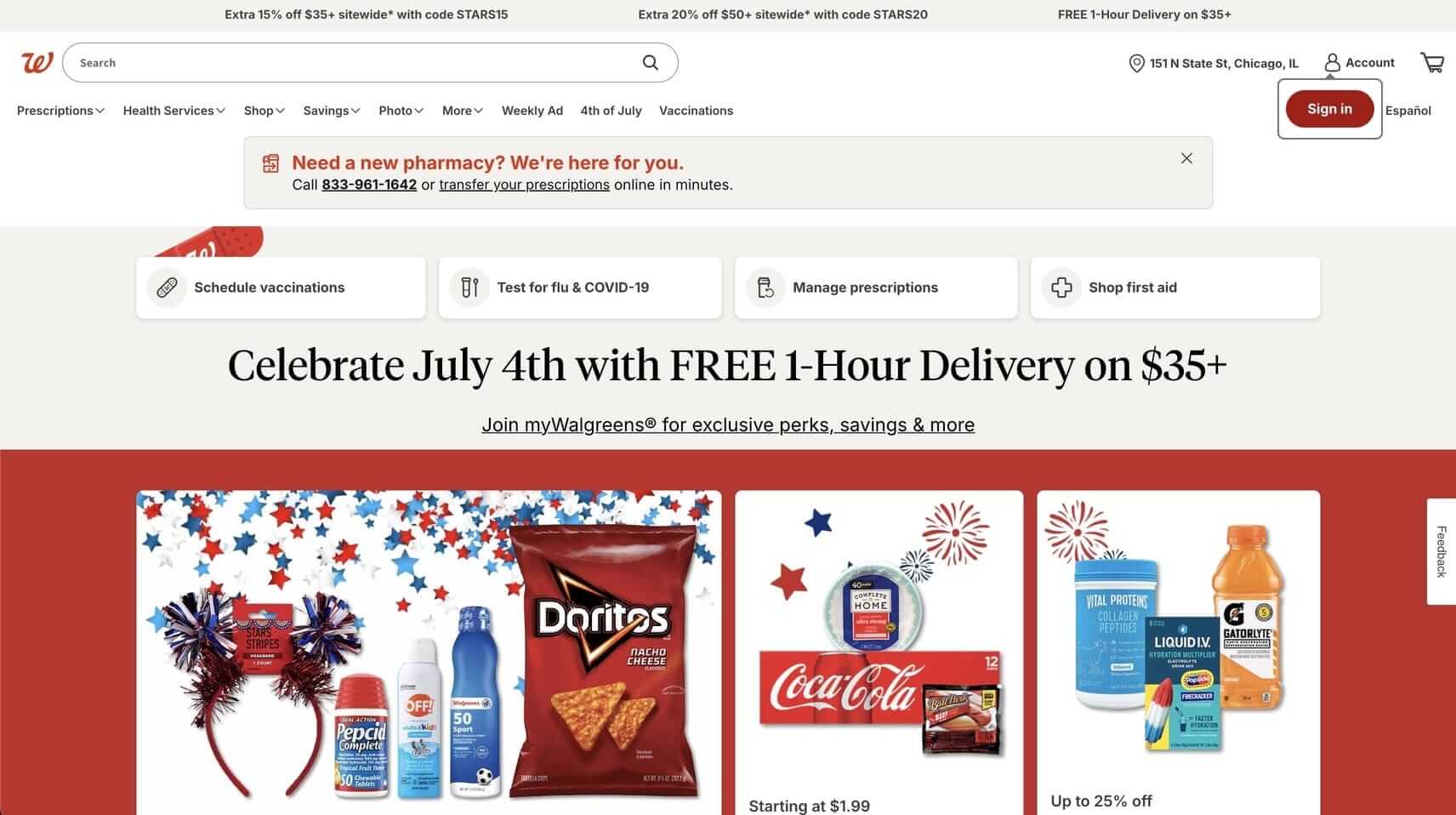Walgreen Screenshot
