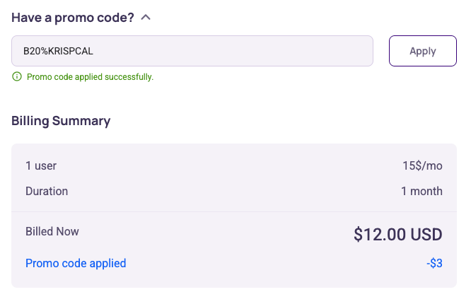 KrispCall Discount