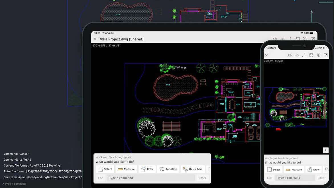 Autodesk AutoCAD Web Screenshot