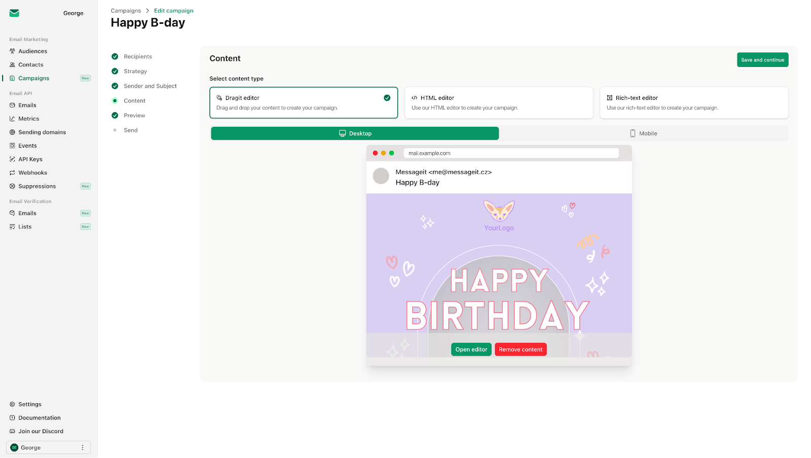 Emailit Screenshot