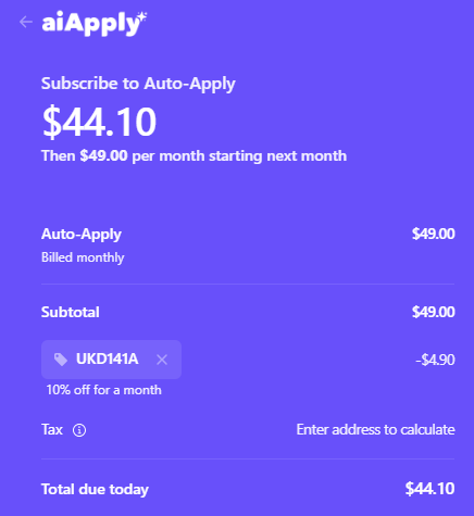 AiApply coupon
