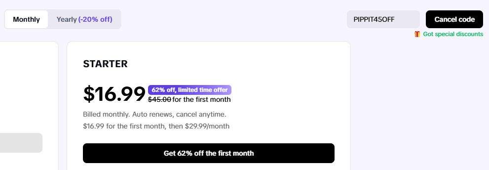 Pippit AI coupon