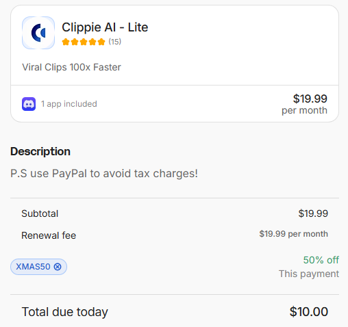 Clippie AI coupon
