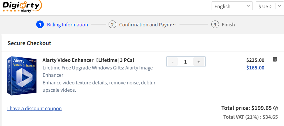 Aiarty Video Enhancer coupon