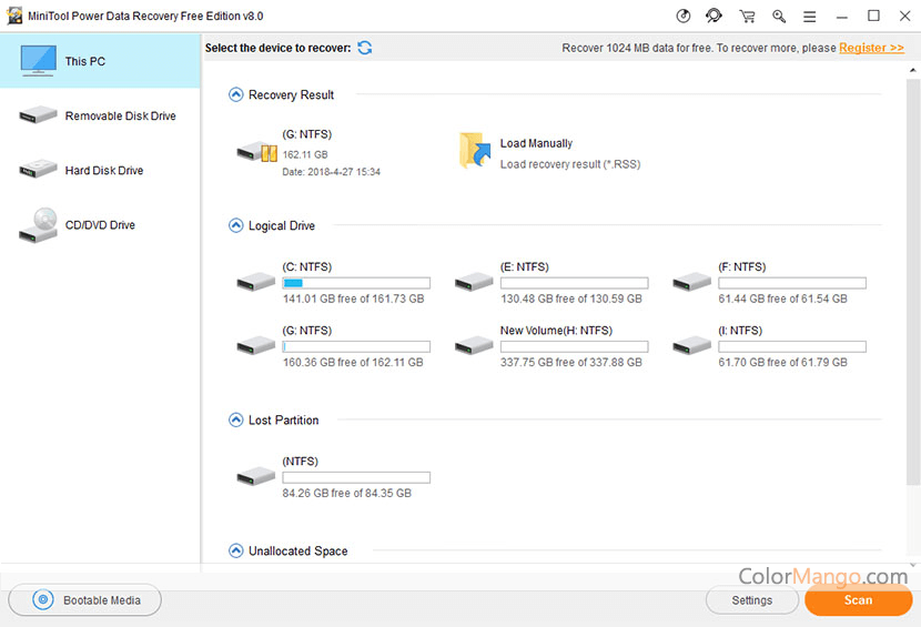 MiniTool Power Data Recovery Free Screenshot
