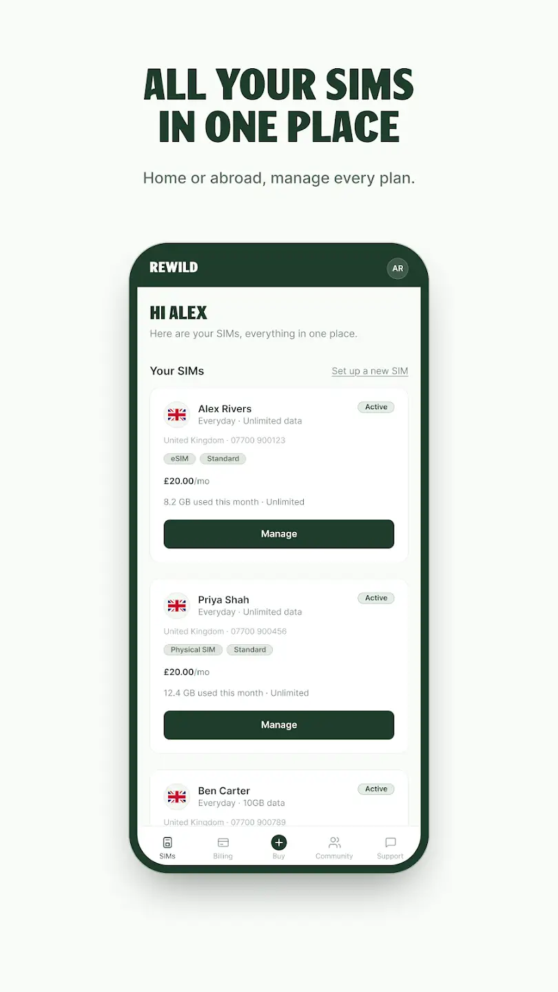 Rewild Mobile Screenshot